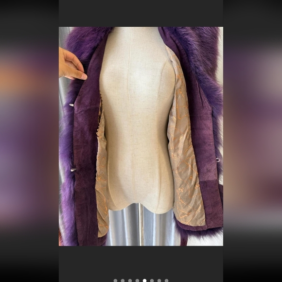 REAL lambskin & Fur Coat ! - Picture 5 of 10